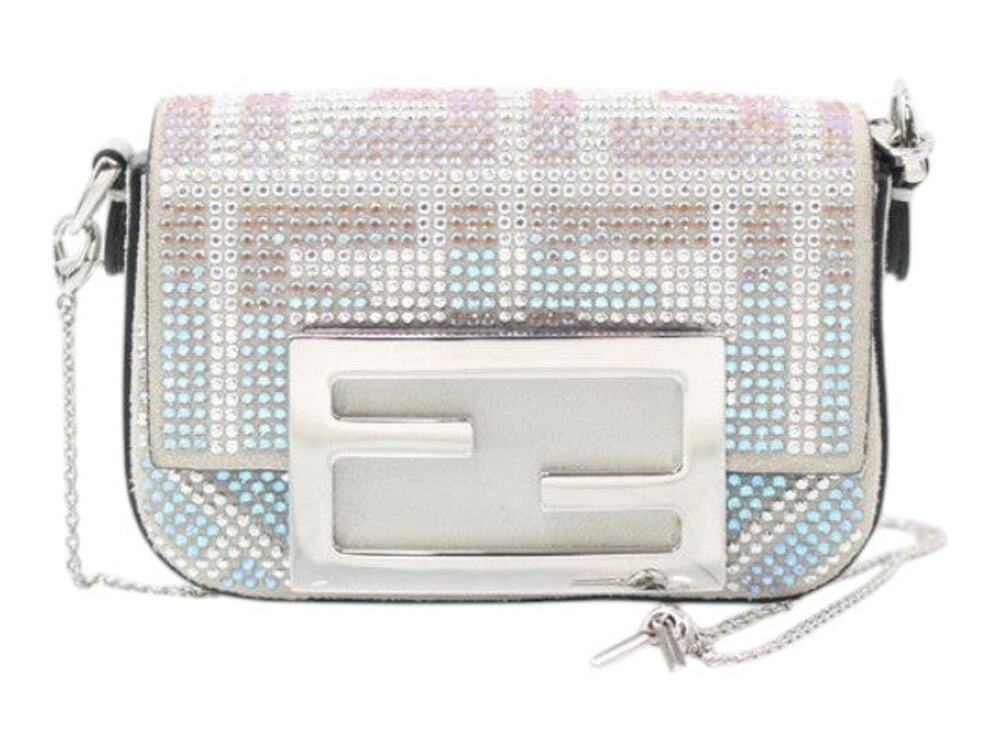 7151 - Fendi Nano Sequin Baguette Blue